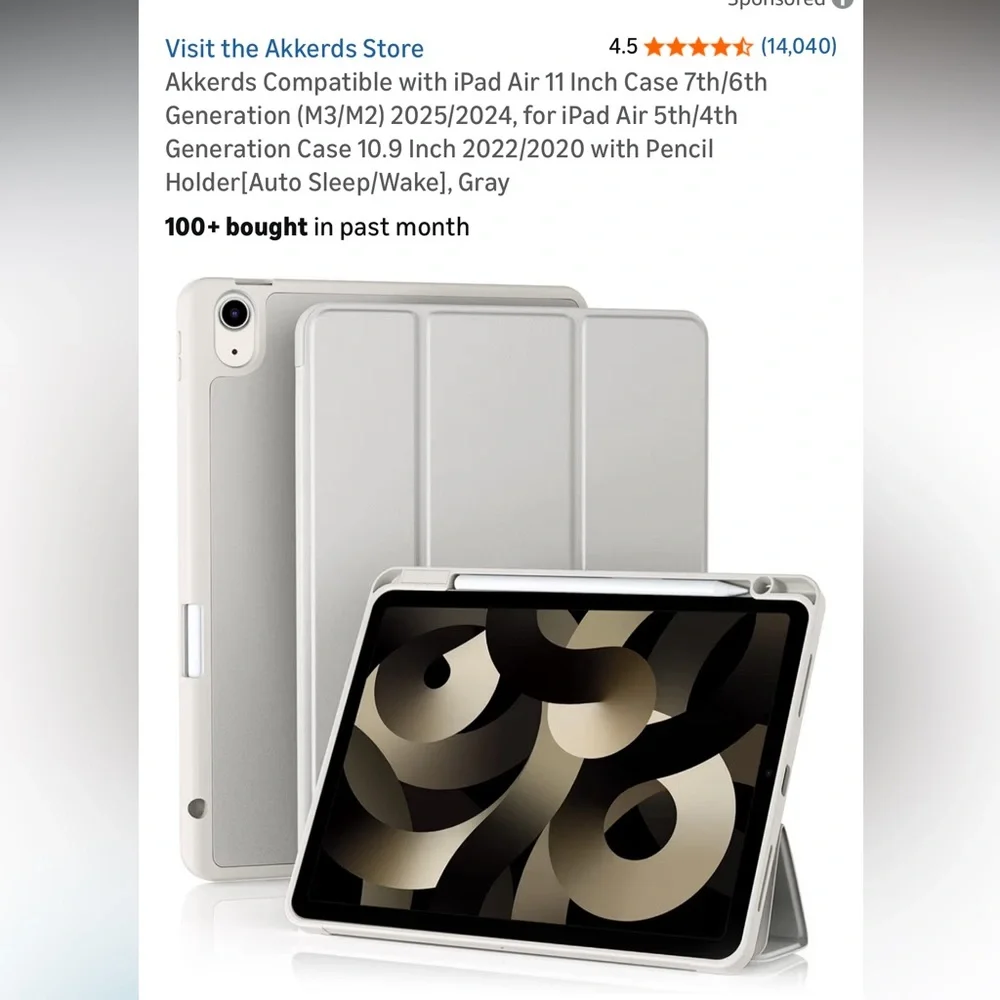Light Gray iPad Case